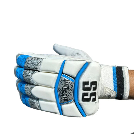 SS Hitech White Batting Gloves
