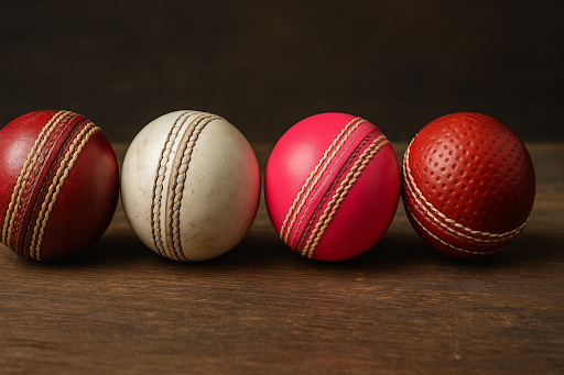 Types of Cricket Balls: A Guide to Leather, Red, White, and Pink Test Balls