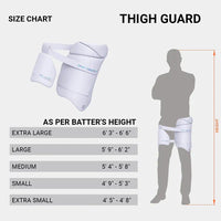 Moonwalkr 2.0 Cricket Batting Combo Thigh Guard Right hand (WHITE)