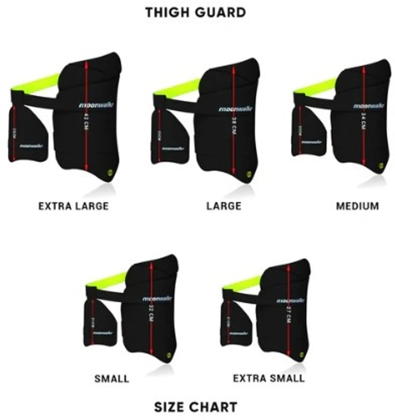 Moonwalkr 2.0 Cricket Batting Combo Thigh Guard Right hand (BLACK)