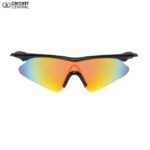 orange and blue colour sunglasses with black frame from Omtex