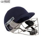 Navy blue Pro Guard cricket helmet with titanium grill from Shrey