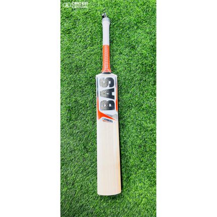 Cricket Bat with red and orange sticker from Bas Vampire