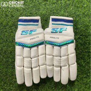 White Prolite cricket batting gloves with from SF