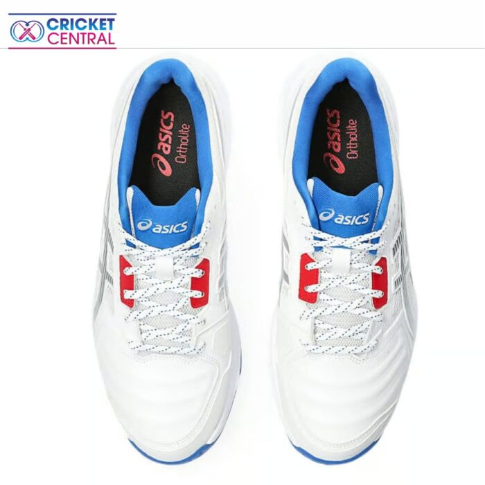 Asics Gel Gully 7 Cricket Spikes White and Blue