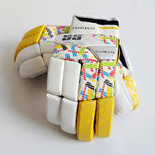 SS CLUBLITE Batting gloves in white and yellow