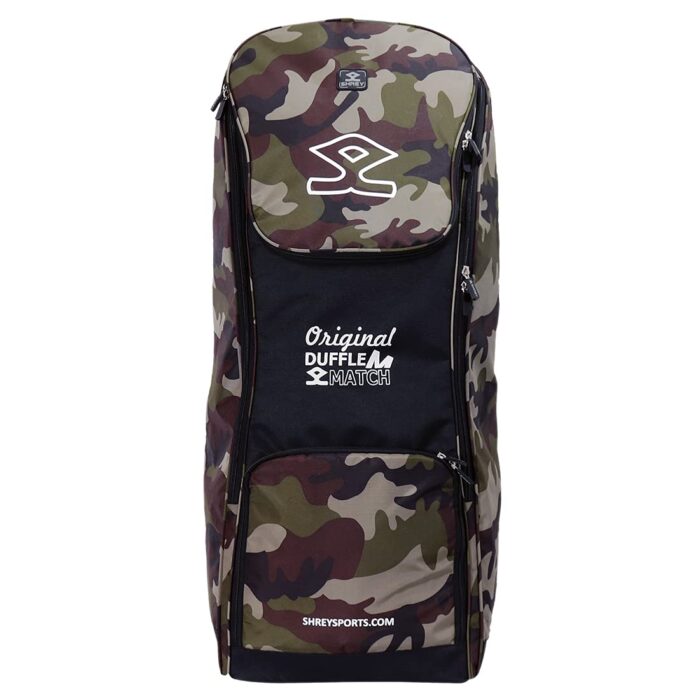 Shrey Match Duffle Kit Bag Camo and black