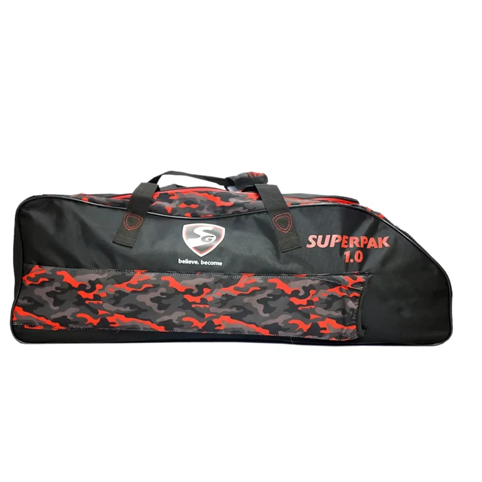 Black and Red Supepak 1.0 Cricket Kit Bag from SG