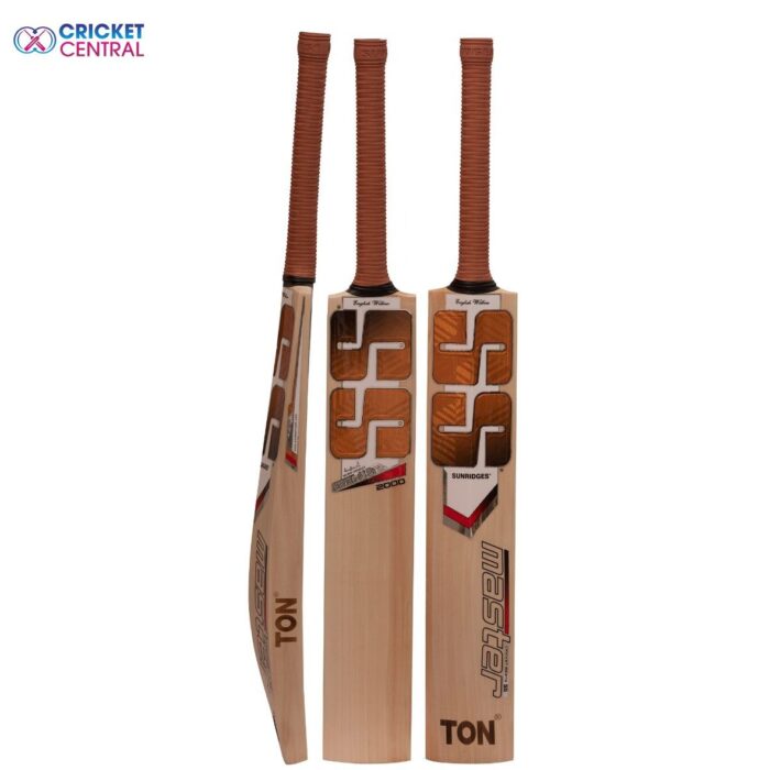 SS Ton English Willow Master 2000 Cricket bat with a gold sticker