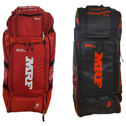 MRF VK18 Cricket Duffle Kit Bag in Black and Red