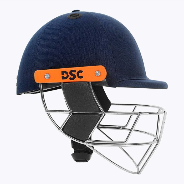 Navy blue DSC Empra Titanium cricket helmet